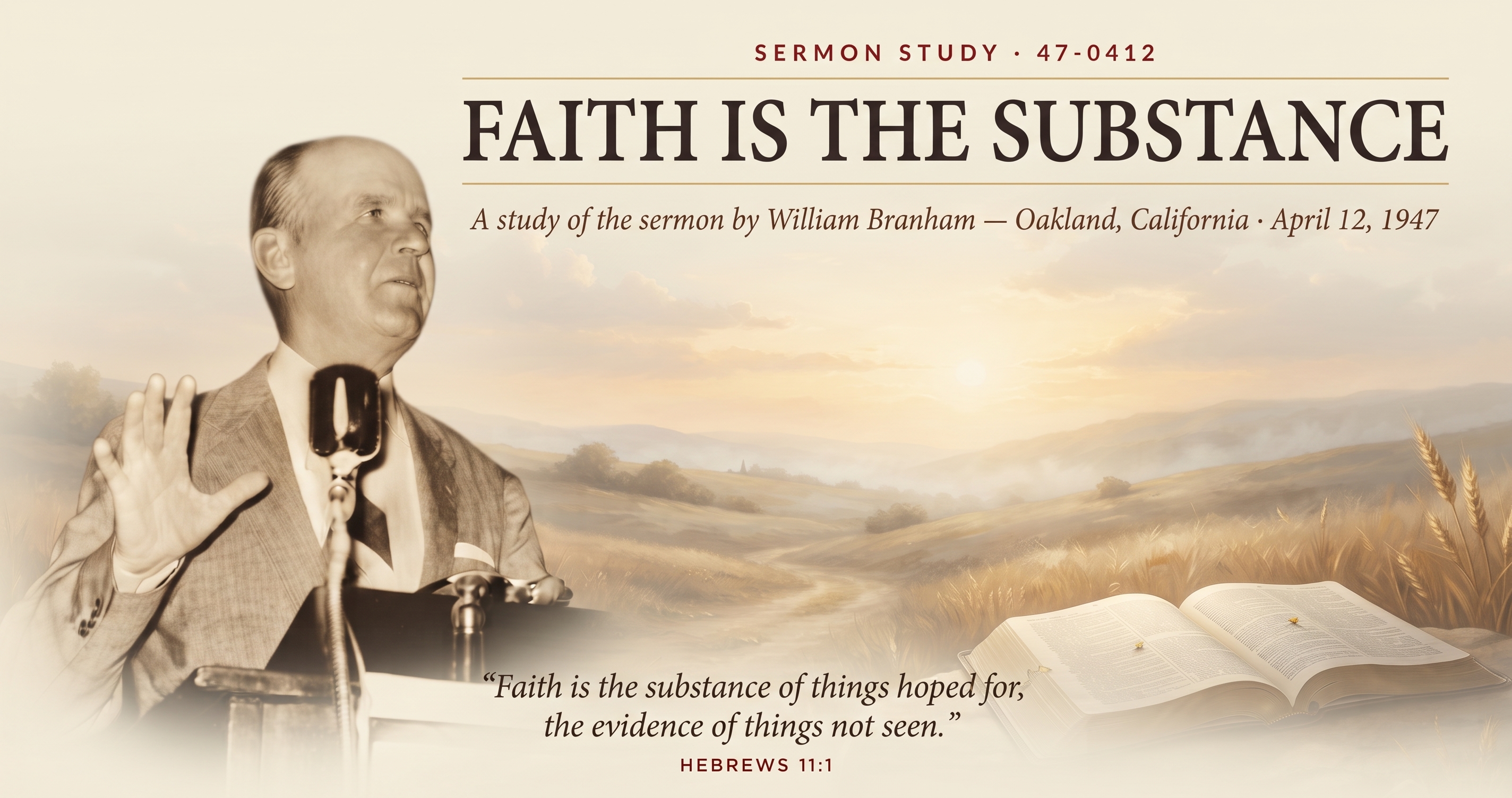 Faith Is The Substance study graphic